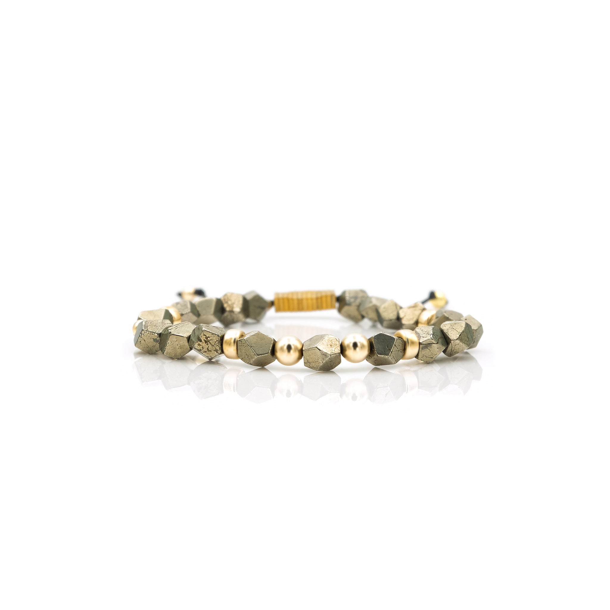 Handcrafted designer stone jewelry pyrite bracelet with a cause - Popvibe