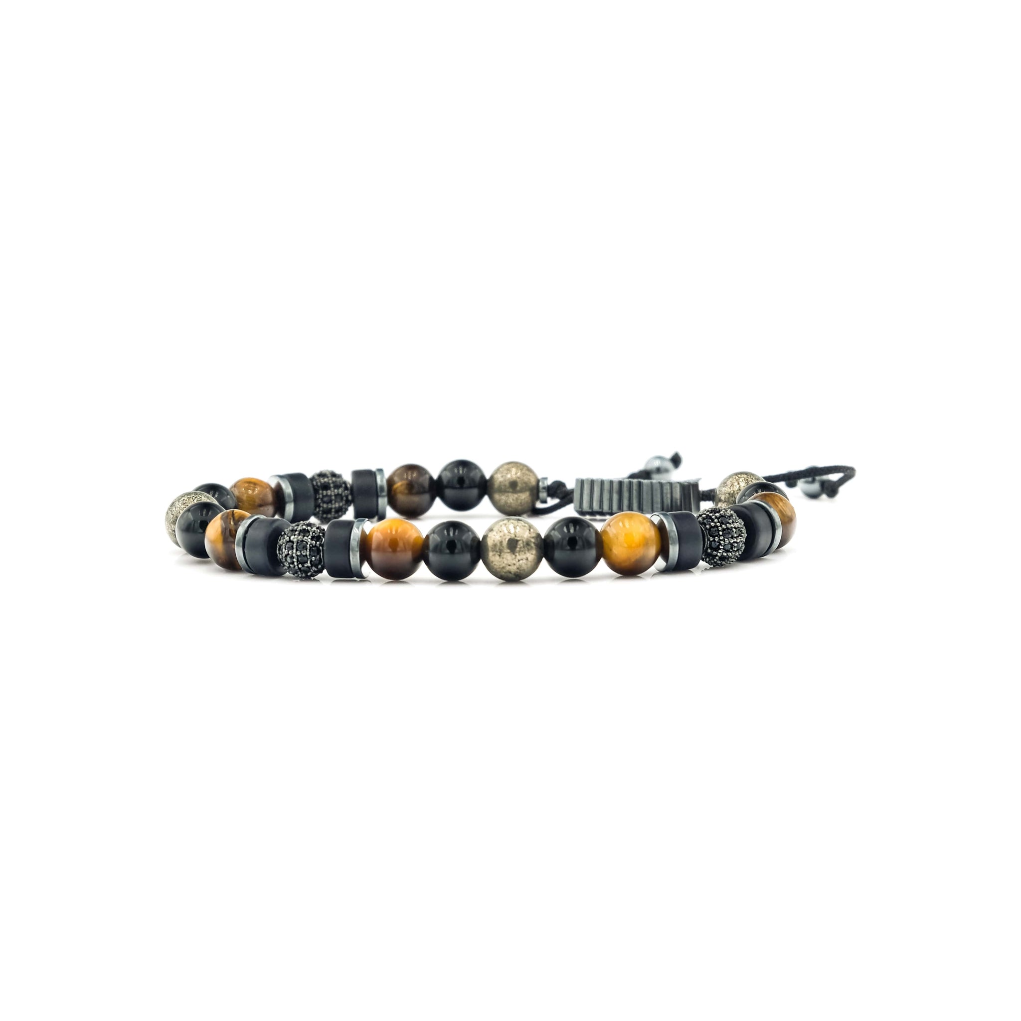 Onyx, Pyrite, Tiger Eye & Hematite Bracelet | Ali Forney Center