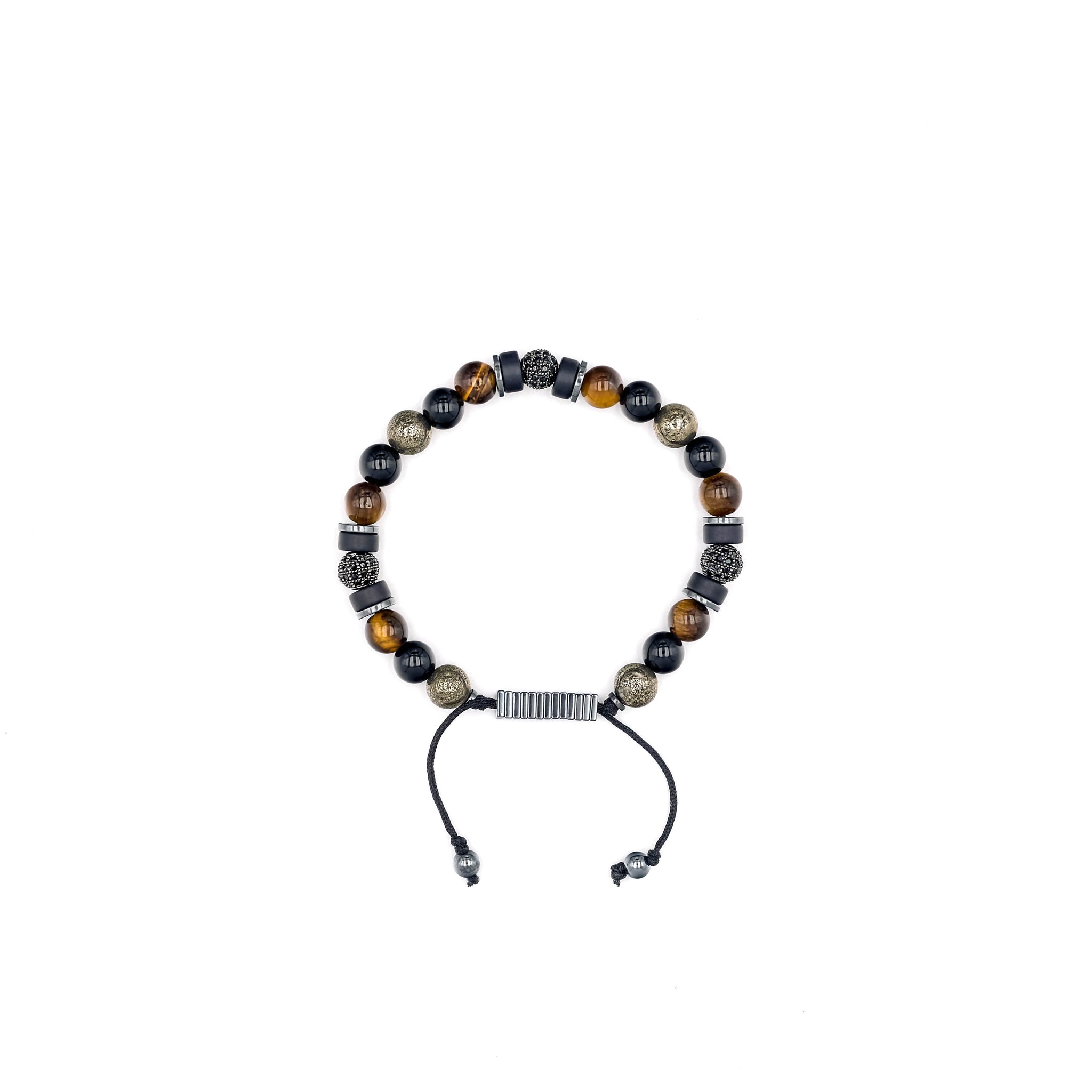 Onyx, Pyrite, Tiger Eye & Hematite Bracelet | Ali Forney Center