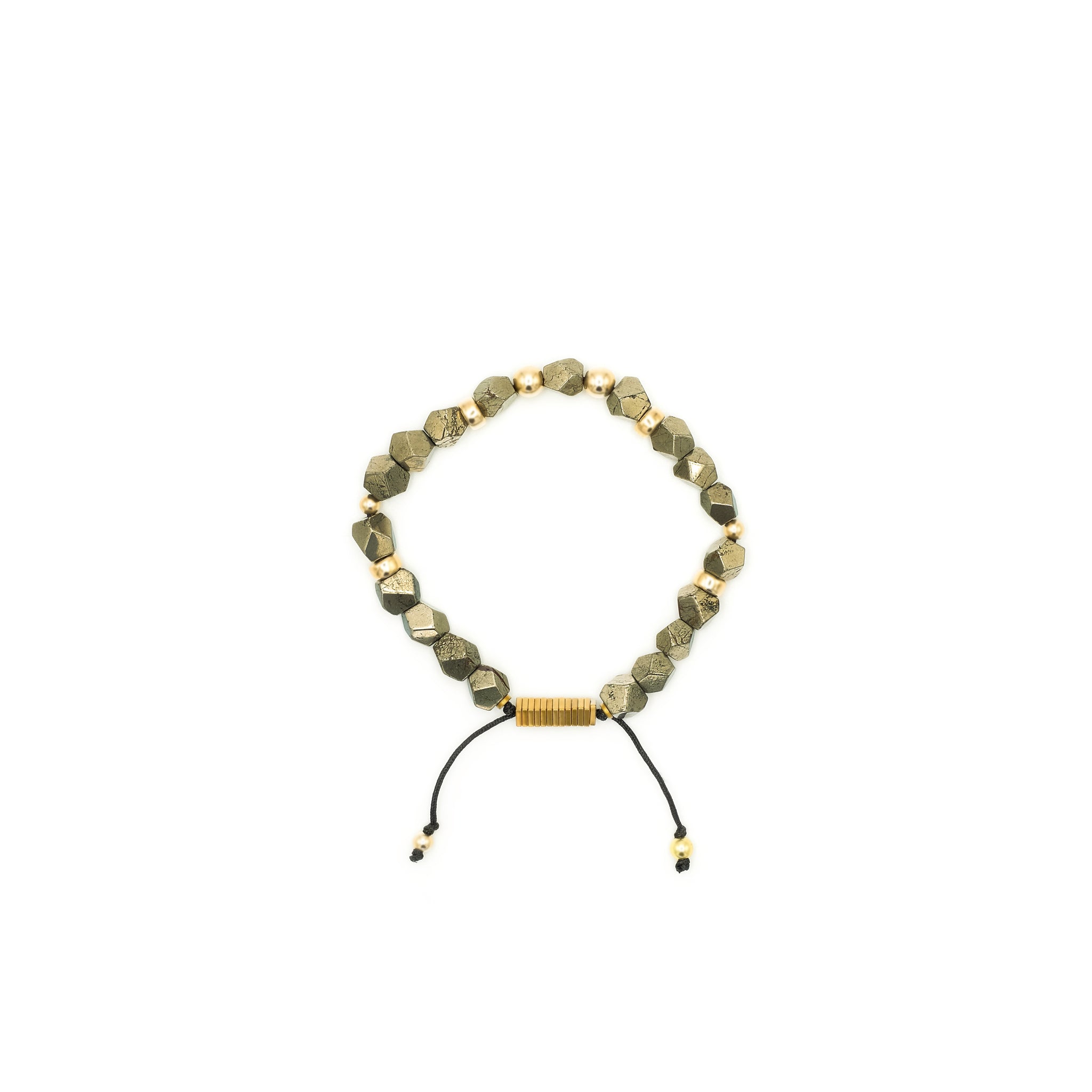 Handcrafted designer stone jewelry pyrite bracelet with a cause - Popvibe