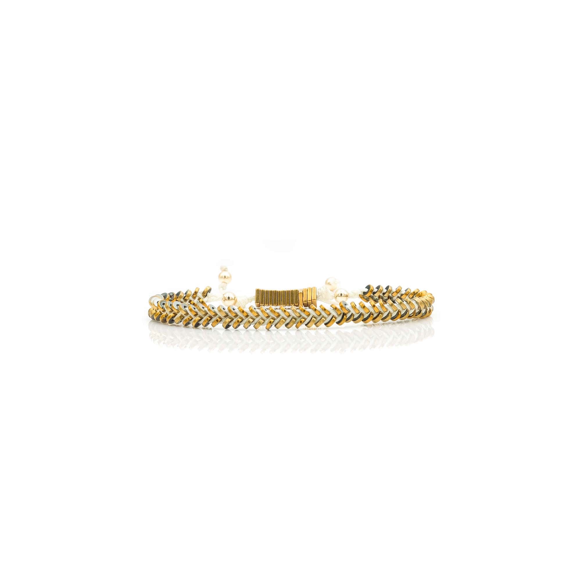 Gold Braided Hematite Bracelet | Support AFSP