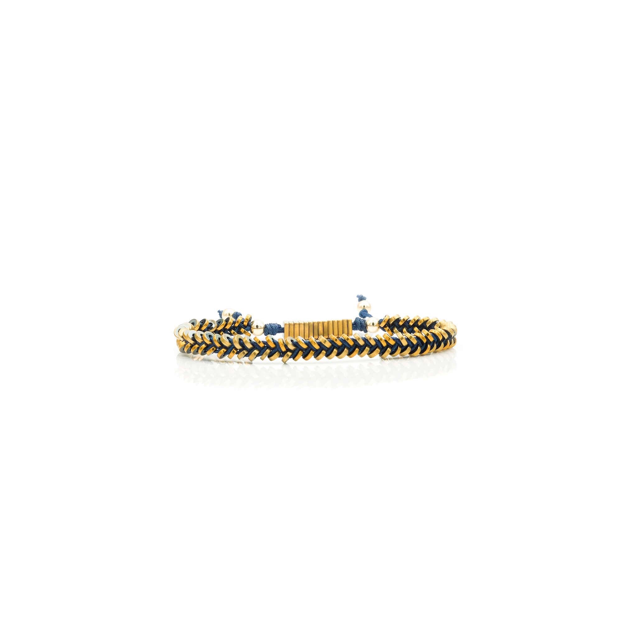 Gold Braided Hematite Bracelet | Support AFSP