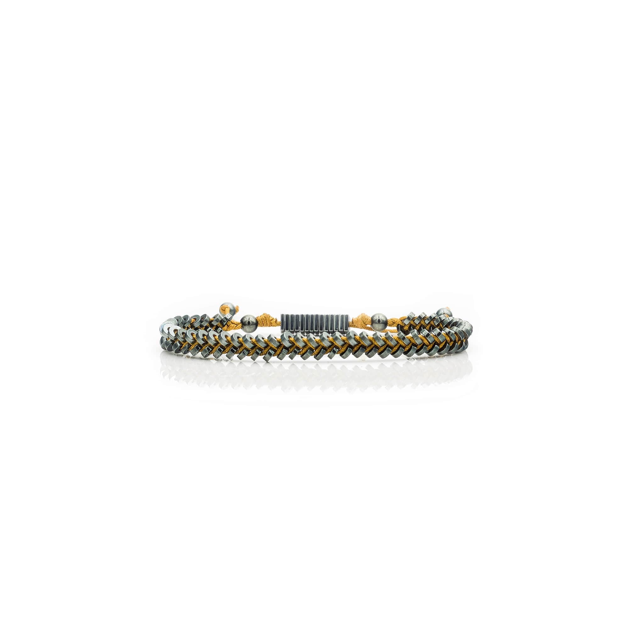 Vintage Black Braided Hematite Bracelet | Support AFSP