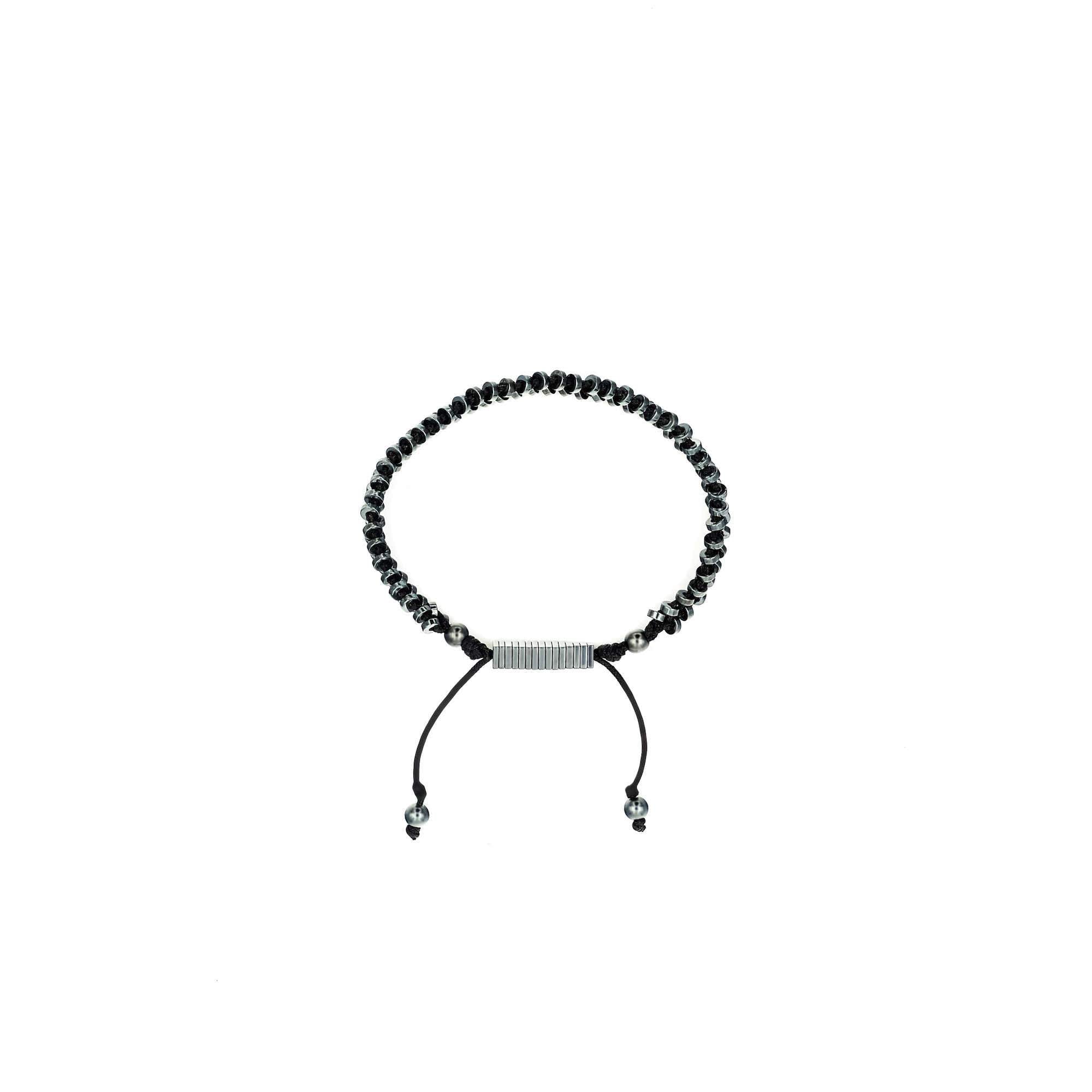 Handcrafted designer stone jewelry bracelet vintage black gunmetal hematite - Popvibe