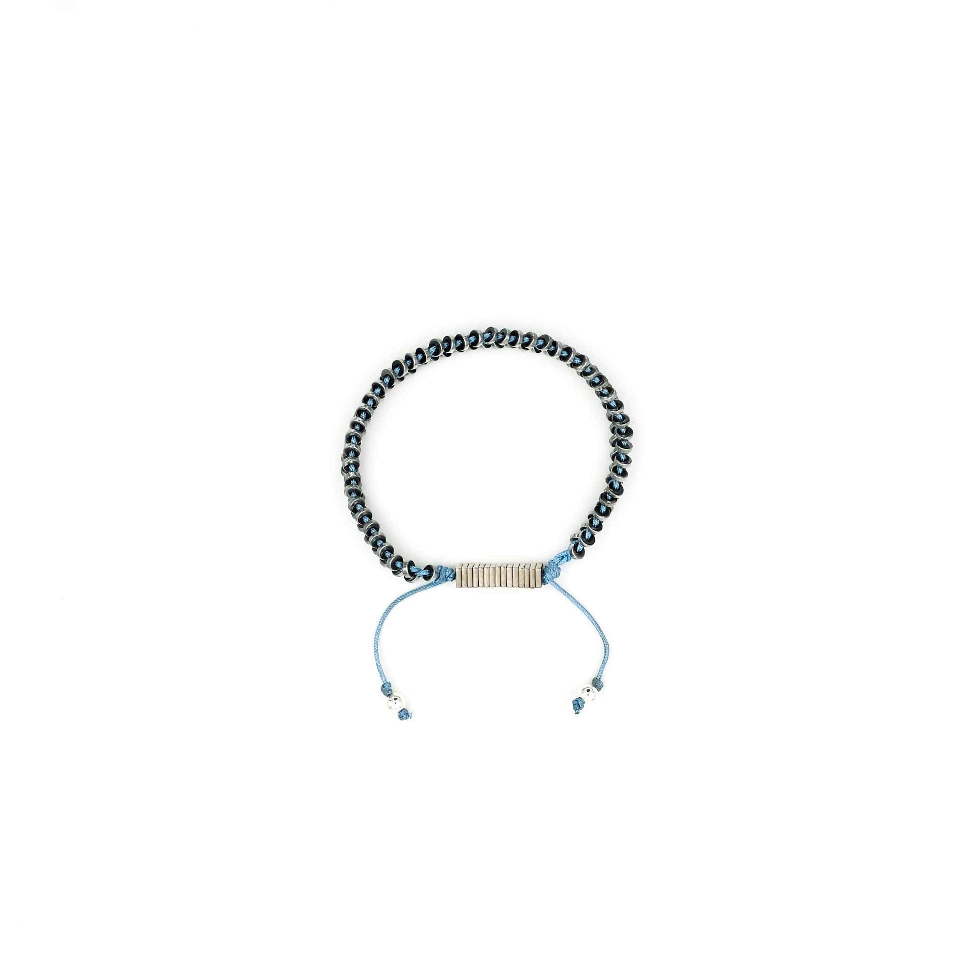 Handcrafted designer stone jewelry bracelet silver hematite - Popvibe